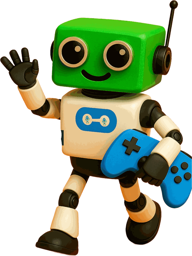 The Build-A-Bot robot walking and waving hello